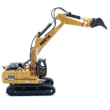 2X HUINA Gegoten Metalen Constructiewagen Zware Metalen Graafmachine en Gegoten Constructiespeelgoed Constructievoertuigmodel