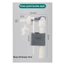 3X Bathroom in-Wall Water Tank Inlet Valve Hang Wall Hanging Toilet Water Valve Water Inlet Accessories G3/8inch