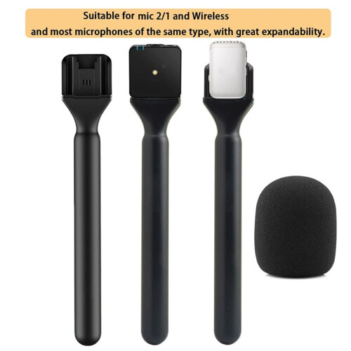 2X Handheld Stick with Quad Label Kit HTX Wireless Microphone Handheld Stick for  Mic/Moma/ Go,B 2