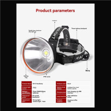 2X Climbing Hunting Strong Light 50000LM Useful Aluminum Alloy Waterproof Burst Flash Camping Outdoor Miner'S Lamp