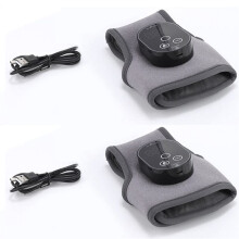 2X Electric Heat Emsense Foot Massager,Triple Therapy for Pain Relief,Wireless & Rechargeable with 4 Heat Levels Gray