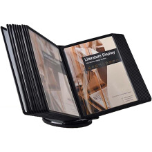 Desk File Organizer with 20 Pockets, Vertical Flip Display Holder for A4 Office Documents