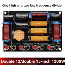 2X Speaker Crossover 1300W High Power Two Frequency Divider One High Two Low for Double 10 Inch/12 Inch/15 Inch Speaker