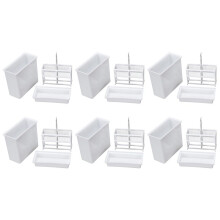 6X 2 in 1 White 24 Pieces Microscope Slides Staining Rack Dish Set