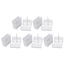 5X 2 in 1 White 24 Pieces Microscope Slides Staining Rack Dish Set