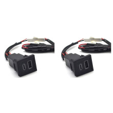 2X Car USB Charger PD Quick Charge QC3.0 Phone Charging Adapter Outlet for  Multivan T5 2003-2015