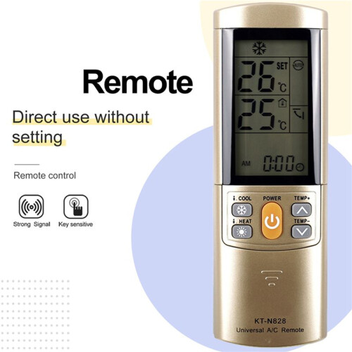 2X KT-N828 Universal AC Remote Control Conditioner Remote Control KT-N828 - Efficient Replacement Remote 2