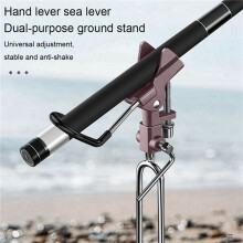 2X Adjustable Stainless Steel Fishing Rod Stand Pole Holder Plug Insert Ground Portable for Fishing Tools Tackle Support