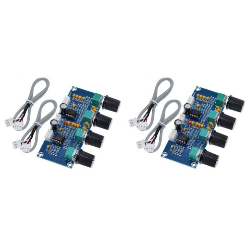 2X XH-A901 Tone Board Preamp med Diskant, Bas, Volymjustering Pre-Amplifier Tone Controller för Amplifier Boards