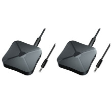 2X Transmisor Receptor 2 en 1 Estéreo Inalámbrico Multifunción Portátil Conveniente Convertidor de Audio