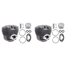 2X Cylinder Piston Gasket Assy Chinese 5800 58Cc Chainsaw Engine Rebuilt Kit