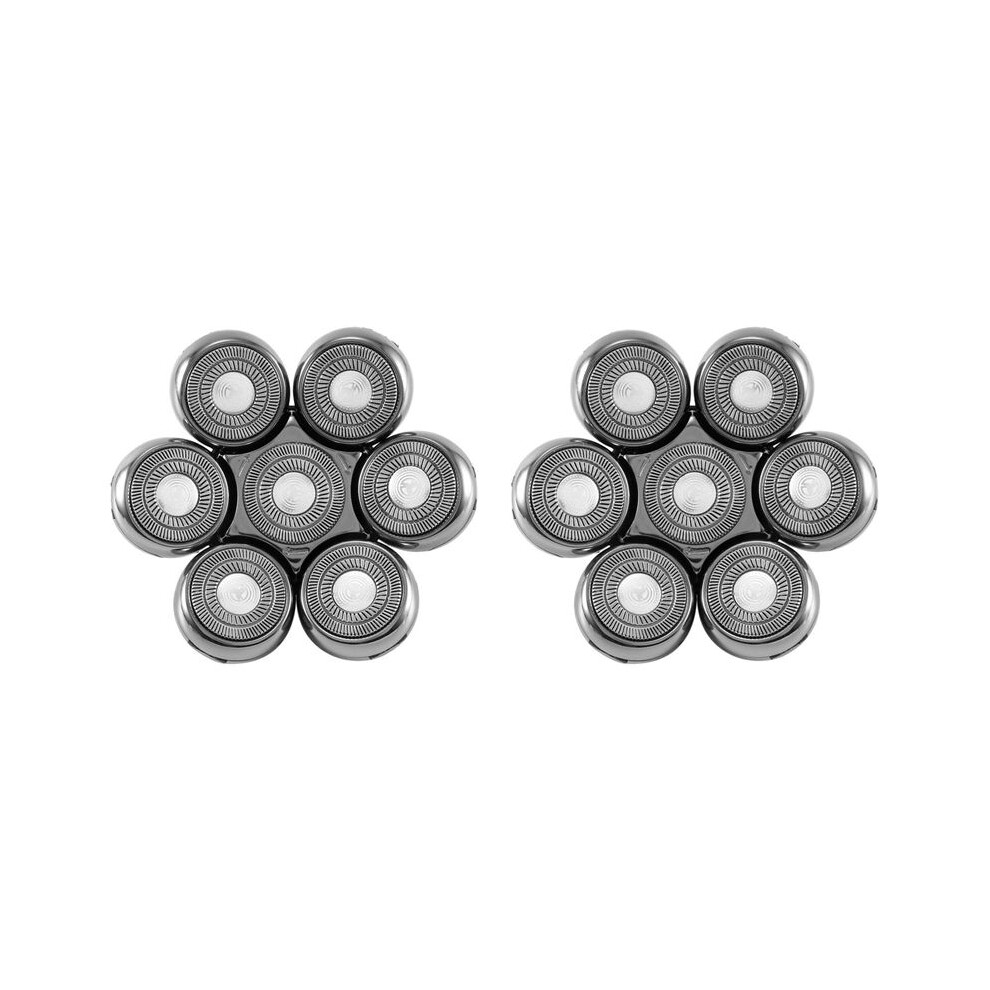 Jojomino Silver 2X Replacement Cutter For Electric Shaver For Men Beard Trimmer Wet And Dry 7D Floating Heads Blade