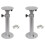 2X Adjustable Table Pedestal Detachable Table Base Stand Leg Base Aluminum Alloy Table Base Silver White 1
