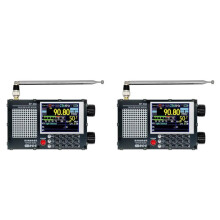 2X Upgrade DP-666 TEF6686 Radio High Sensitivity Full Band Receiver with Antenna Black