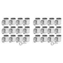 24 Pack Empty Paint Cans with Lids 0.4 Quart Tin Unlined Paint Bucket, Unlined Paint Bucket for Crafts DIY Projects