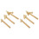 6Pcs Iron Plastic  Soldering Iron Tips Copper Repair Triangular Smoothing  Welding Tips Replacement Tips 1
