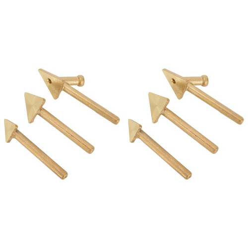 6Pcs Iron Plastic  Soldering Iron Tips Copper Repair Triangular Smoothing  Welding Tips Replacement Tips