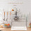Cutting Boards Holder, Organizer Pantry Rack Bakeware Holder Chopping Board Organizer Kitchen Countertop Storage White 10