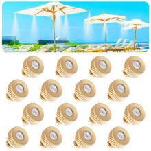 16Pcs Brass Misting Nozzles Kit for Patio Cooling System, Garden Hose Replacement Heads Durable