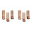 6 Pack Non-Destructive Wood Wall Hooks - Adhesive Wall Hooks - Boho Decorative Wall Hooks 1
