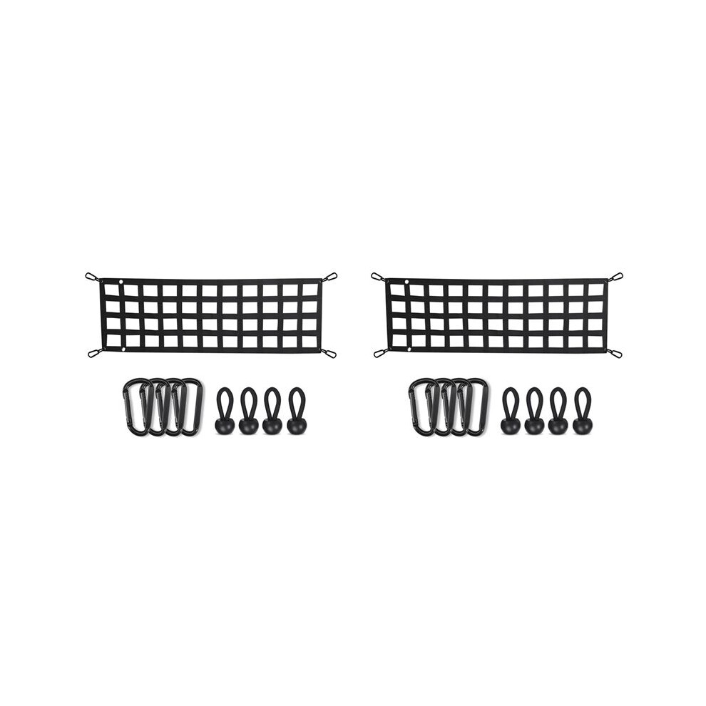 2X Car Trunk Organizer Net Protection Pickup Truck Bed Cargo Mesh Tailgate Net Cargo Storage Netting Divider Accessories 6034085212250