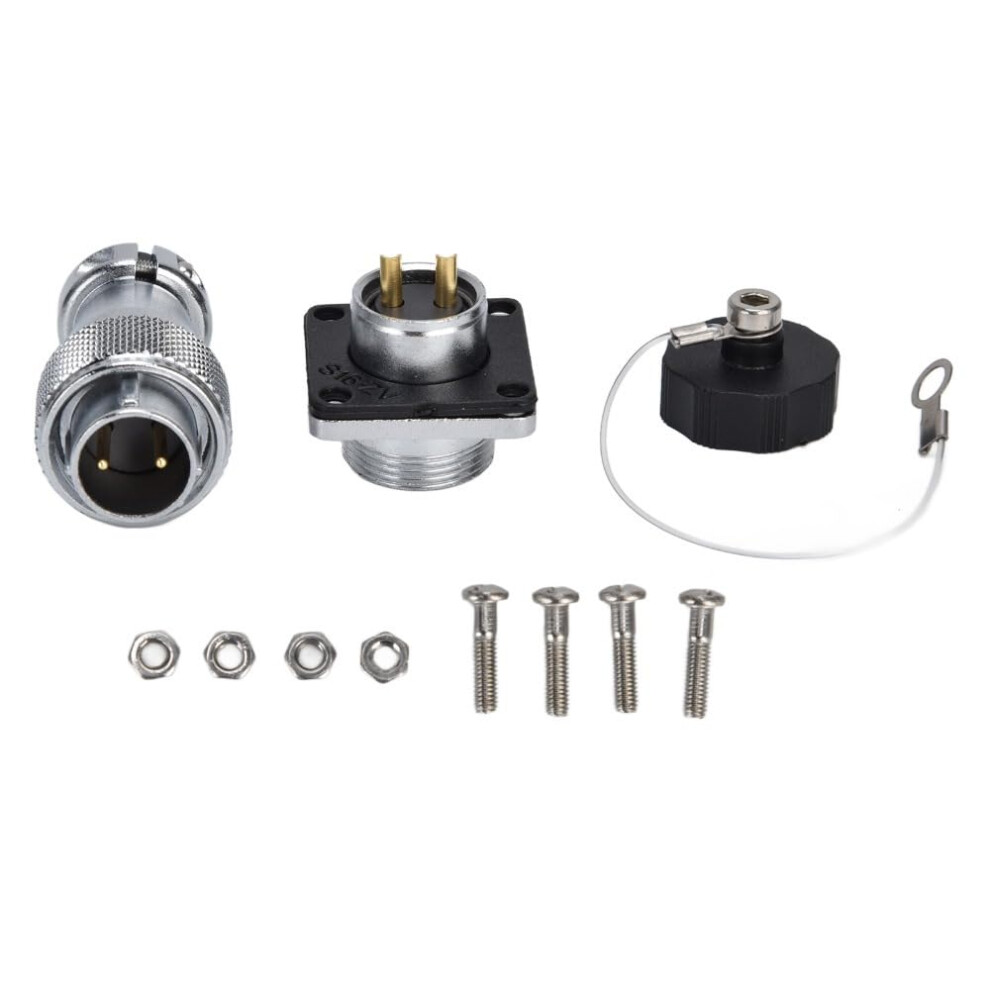 Ws16 2 Pin Aviation Connector 10A 500V Waterproof Socket Adapter Zinc Alloy For Industrial Solar 9092120759402