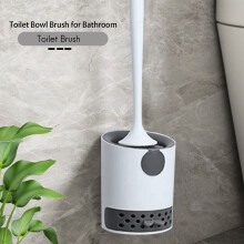 Brosse de Toilette avec Support, Brosse de Nettoyage de Cuvette de Toilette en Silicone et Ensemble de Support