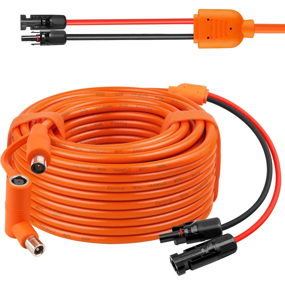 100Ft Solar Extension Cable 12Awg With Solar Panel To Dc7909/8020 For Anker Jackery Bluetti 9092120759471