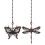2 Pack Bronze Ceiling Fan Pull Chain Set,Lighting & Fan Pull Chain Pendant Chain Extender,Dragonfly and Butterfly 1