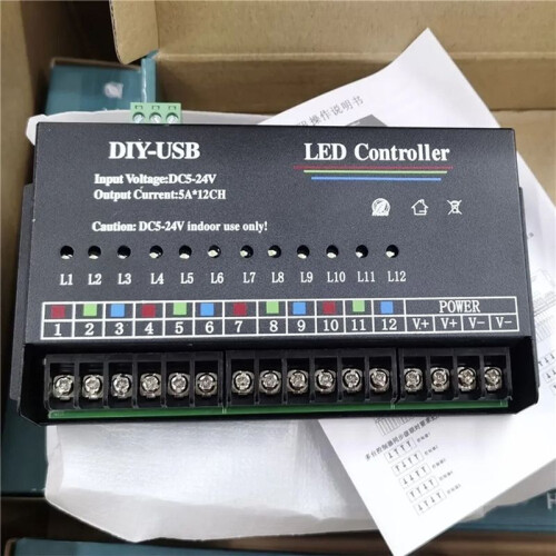 2X DIY Autonomous Programming Controller 12Way Programmable USB DIY LED RGB Controller for 3528 5050 Strip Module 2