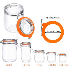 15 StüCk Silikon Ersatz Dichtungen Luftdichte Gummi Dichtung Ringe für Mason Konserven Tank Glas Deckel Dichtung