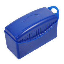 Crescent Shaped Blue Car Wax Applicator Pad with Cover, Reusable Durable Car Polishing Sponge