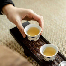 1Pcs Paulownia Cup Holder Bamboo Teacup Mat Tea Cup Tray Retro High Leg Tea Table Tea Table Kung Fu Tea Set Wood Tray
