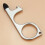 Non-Contact Keychain Silicone Press Screen Isolation Keychain Multifunctional Bottle Opener, Black 9