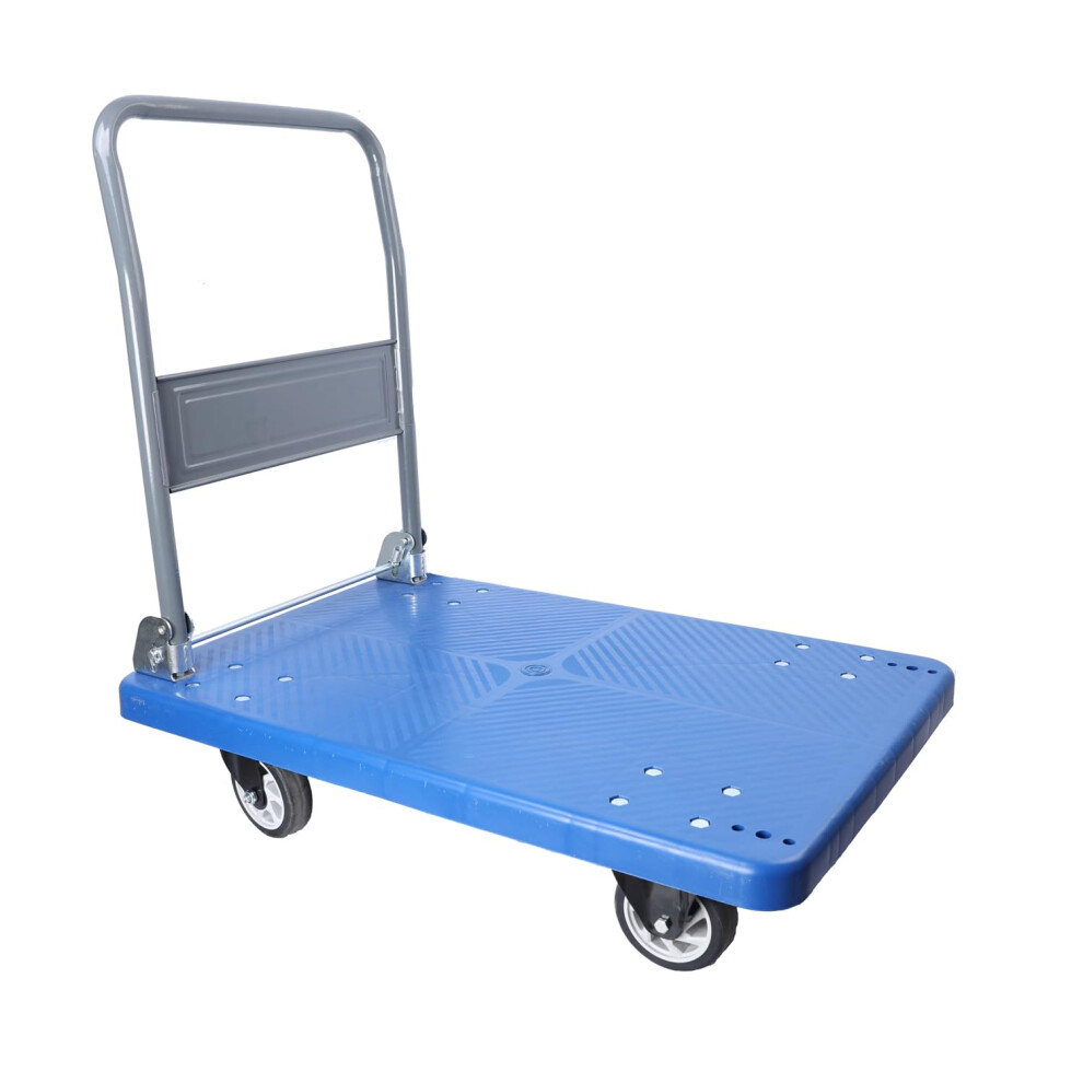 Heavy Duty Foldable Push Cart Dolly 660 Lbs Capacity With Swivel Handle For Easy Moving 9455672255073