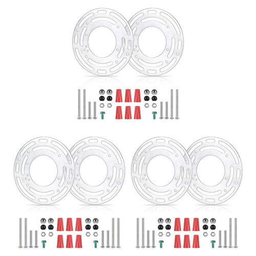 6 Pack Light Fixture Mounting Brackets, Ceiling Light Mounting Plate, Wall Light Mount Blocks with Screw and Nuts