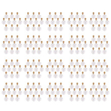 200Pcs Glass Cork Bottle Glasses Ampoules Wool Bottle Pendants Heart Form