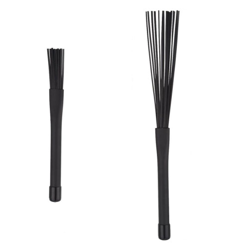3 Pair Jazz Drum Brushes Retractable Drum Sticks 32 cm Black 1