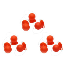 9 Stücke Rote Clownnase Hupende Quietschende Clownnase mit Elastischem Seil für Erwachsene Halloween Cosplay Kostümzubehör