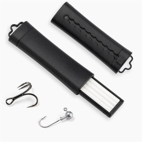 2X Fishing Hook Sharpener - Compact Ceramic Tool for Enhanced Hook Efficiency, Fits Easily in Tackle Box 2