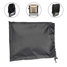 2X Outdoor Folding Gravity Chair Cover Waterproof Dustproof Lawn Patio Furniture Covers 32.3 X 36.6Inch Black