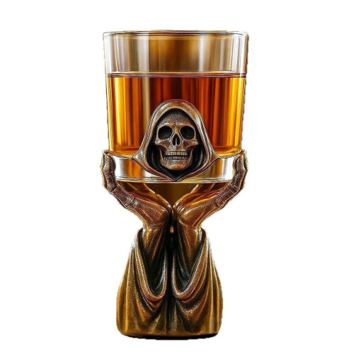 Grim Reapers Whiskeys Holder Set,Skull Whiskeys Glasses Set