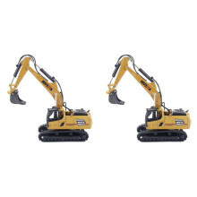 2X HUINA Die Cast Metal Construction Truck Heavy Metal Excavator Die Cast Construction Toy Construction Vehicle Model