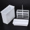 2 In 1 White 48 Pieces Microscope Slides Staining Rack Dish Set 2