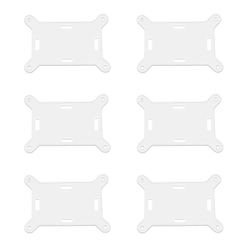 6Pcs Clear Acrylic Pin Clips Strong Attachment Prevents Loss-D