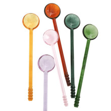 6pcs Easy Cleaning Tool Multicolor Glass Spoons Perfect for
