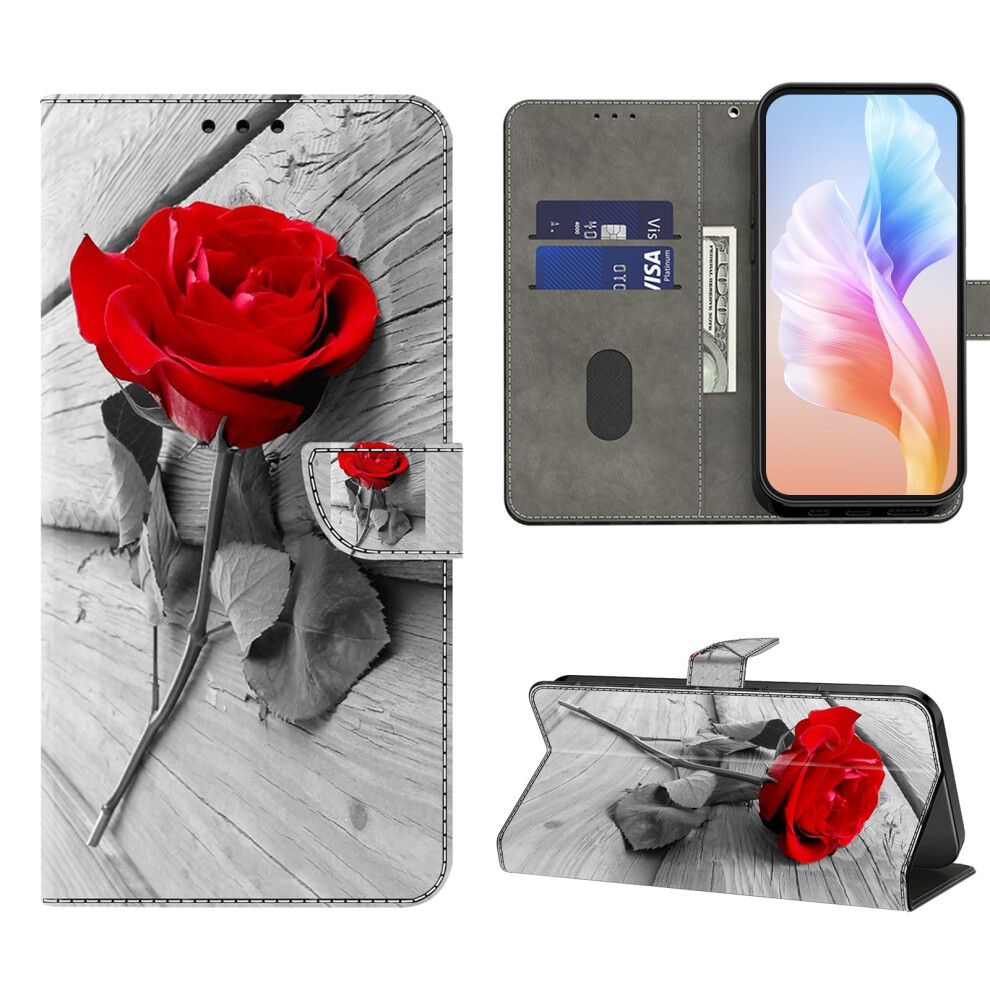 Case For Samsung Galaxy A26 5G Or Wallet Case For A17 Pu Leather Flip Folio With Card Holder Rose Red 9330225012412