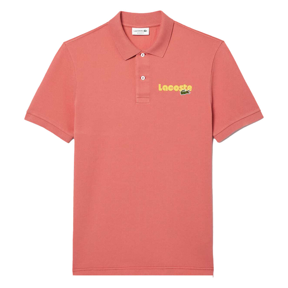 New Lacoste Men's L.12.12 Washed Regular Polo Shirt Red