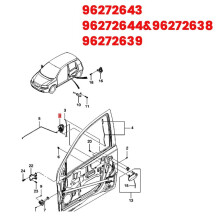 2X Rechtsvoor Deurslot Klink Actuator voor  Aveo Aveo5 2004-2011  G3 2009 Lacetti Lova
