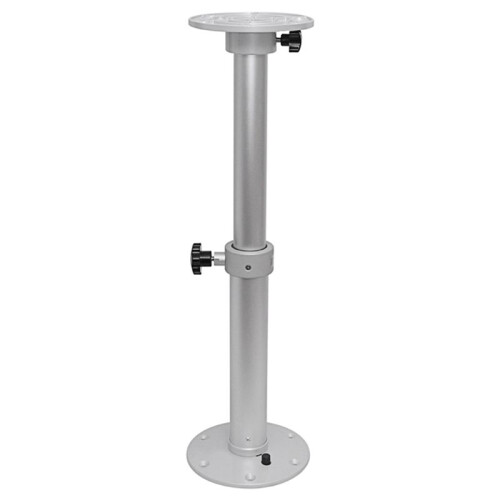 2X Adjustable Table Pedestal Detachable Table Base Stand Leg Base Aluminum Alloy Table Base Silver White